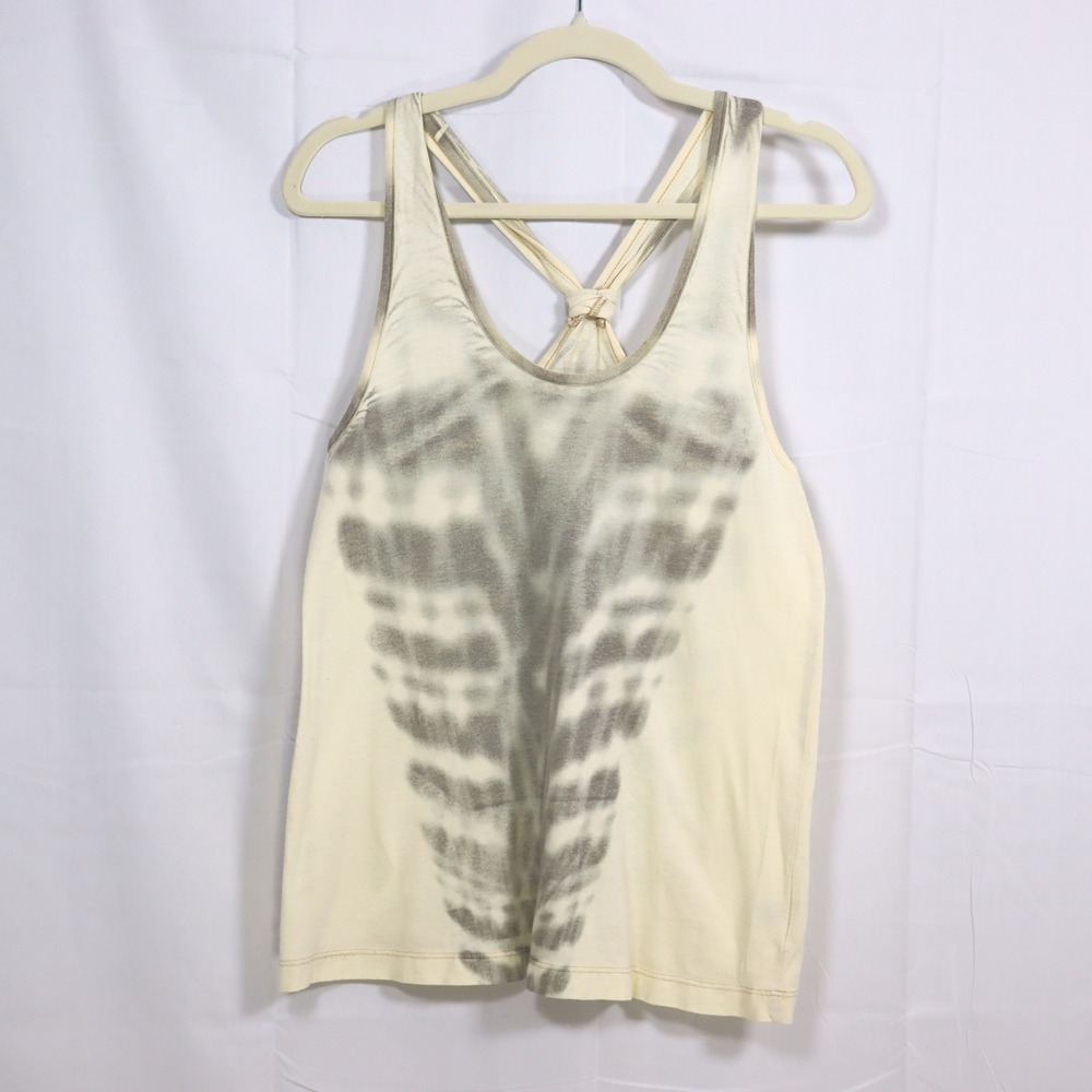 XCVI Tank Top Medium Cream Womens Tie Dye Racerback Casual
